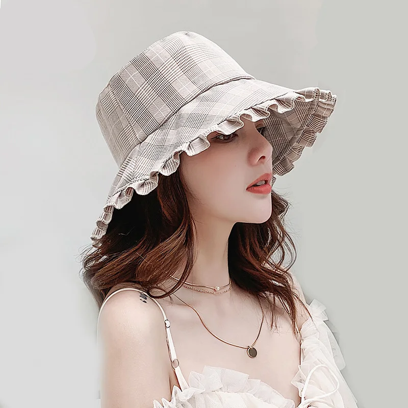 Новые деревянные уши плед ведро шляпы женская маленькая свежая литературная