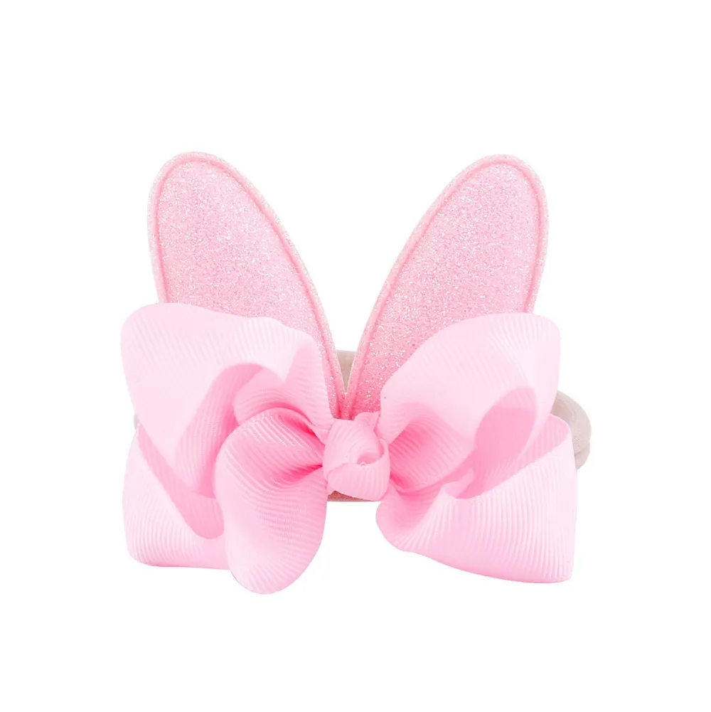 24pcs/lot Girls Handmade Ribbon Bow Headband Glitter Reindeer Antlers Kids Monnie Headbands Hair Accessories | Детская одежда и