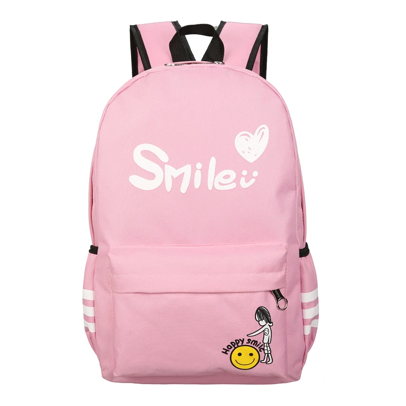 2021 Для женщин улыбка школьного рюкзака Сумки Рюкзак женский школьный рюкзак для