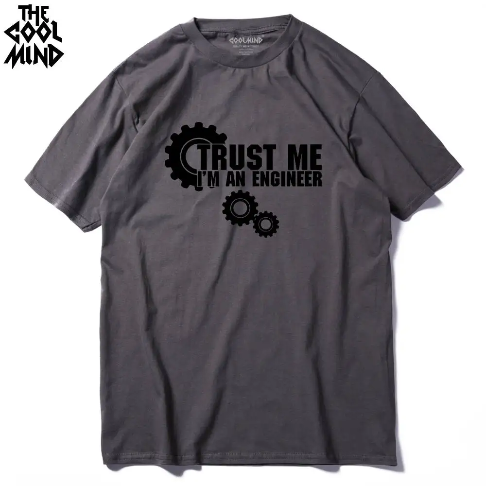 TS COOLMIND TR0112A, Хлопковая мужская футболка с принтом «TRUST ME I AM AN engineer», повседневная мужская футболка с круглым вырезом, трикотажные топы, футболки - Цвет: TS