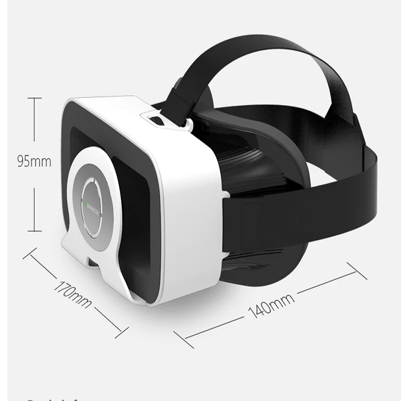 2017 Shinecon SC 3GR 3D VR один дисплей Google Cardboard Bluetooth беспроводной Дистанционное