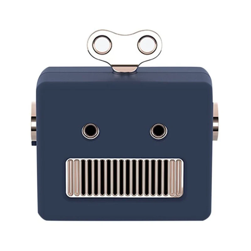Blue ABHU-Портативный ретро Робот Форма Bluetooth динамик мультфильм мини открытый беспроводной динамик Hifi бас Колонка громкий динамик с Micr - Цвет: Blue