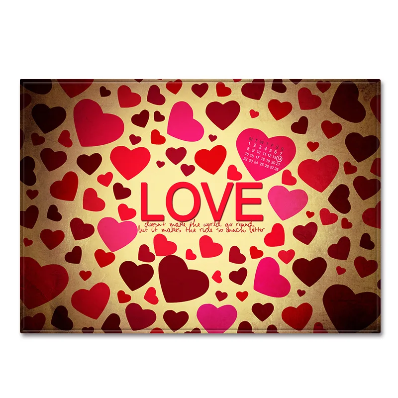 European Romantic Valentine's Day Area Rugs Home Entrance/Hallway Carpets Doormat Wedding Decoration Large-Size Soft Carpet | Дом и сад