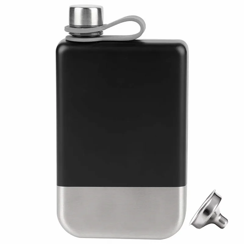 WOTMULY 9oz Stainless Steel Pocket Hip Flask With Funnel Whiskey Wine Bottle Alcohol Flagon For Gifts ST0011 | Дом и сад