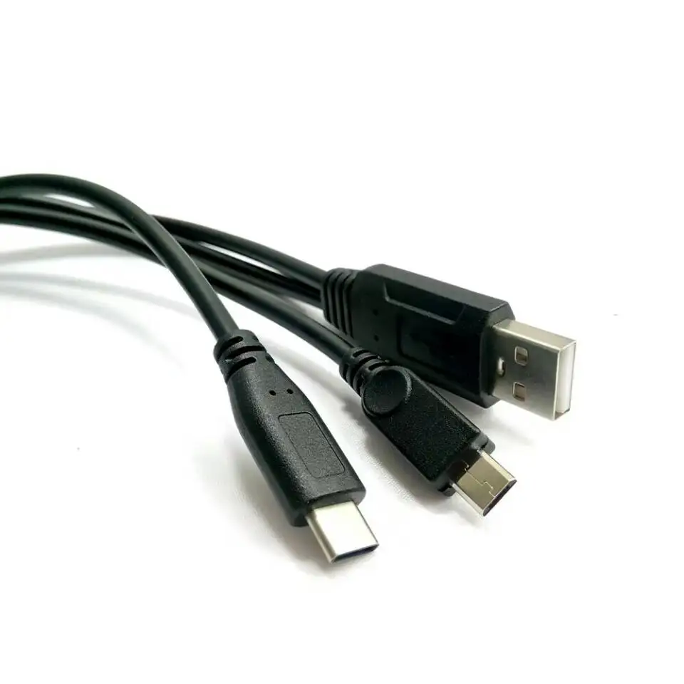 USB-кабель типа C и Micro USB 2 в 1 кабель для быстрой зарядки синхронизации данных 2.4A Xiaomi