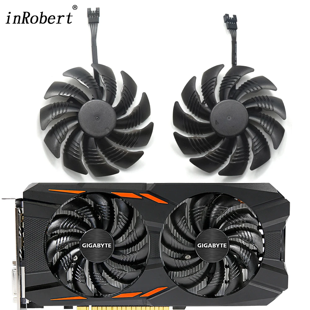 Вентилятор охлаждения 87 мм PLD09210S12HH 0.40A 4Pin для Gigabyte GeForce REDEON AORUS RX580/570 GIGABYTE GV-RX5