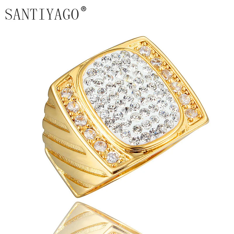Мужское кольцо модное золотое в стиле панк Дубаи|ring for|statement ringrings for men |
