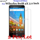 Защитное стекло для Wileyfox Swift 2 шт.лот, закаленное стекло 5,2 дюйма 9H 2.5D Premium, пленка для Wileyfox Swift 2X5,2 дюйма