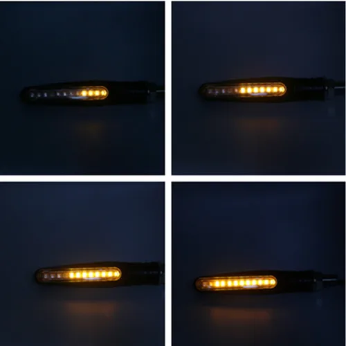 2 шт. Универсальный светодиодный индикатор сигнала поворота мотоцикла гибкая