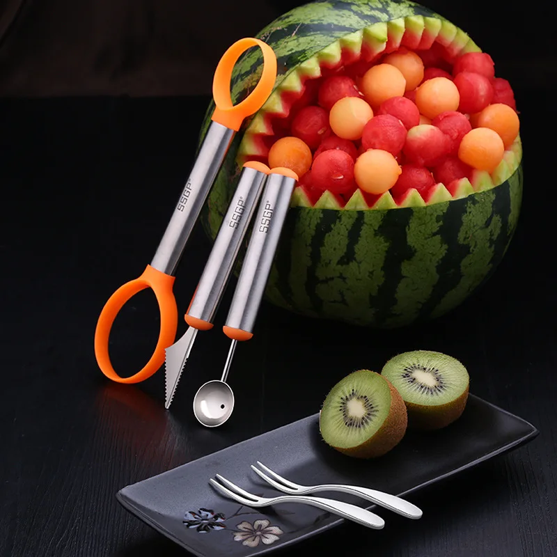 3 шт. фрукты резьба Garnishing &quotсделай сам&quot для салатов прибор резки фруктов