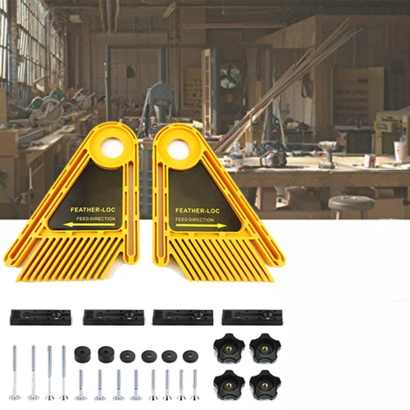Многоцелевой перо Loc доска набор двойной Featherboards Miter Gauge слот Деревообработка Гравировка Инструменты для циркулярной пилы