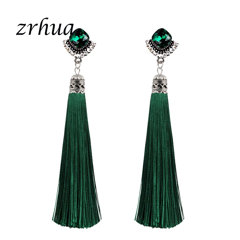 

Long Handmade Tassel Earrings Bohemian Ethnic Fringed for Women Dangle Hanging Hooks Earrings Fashion Boho Big Large Jewelry