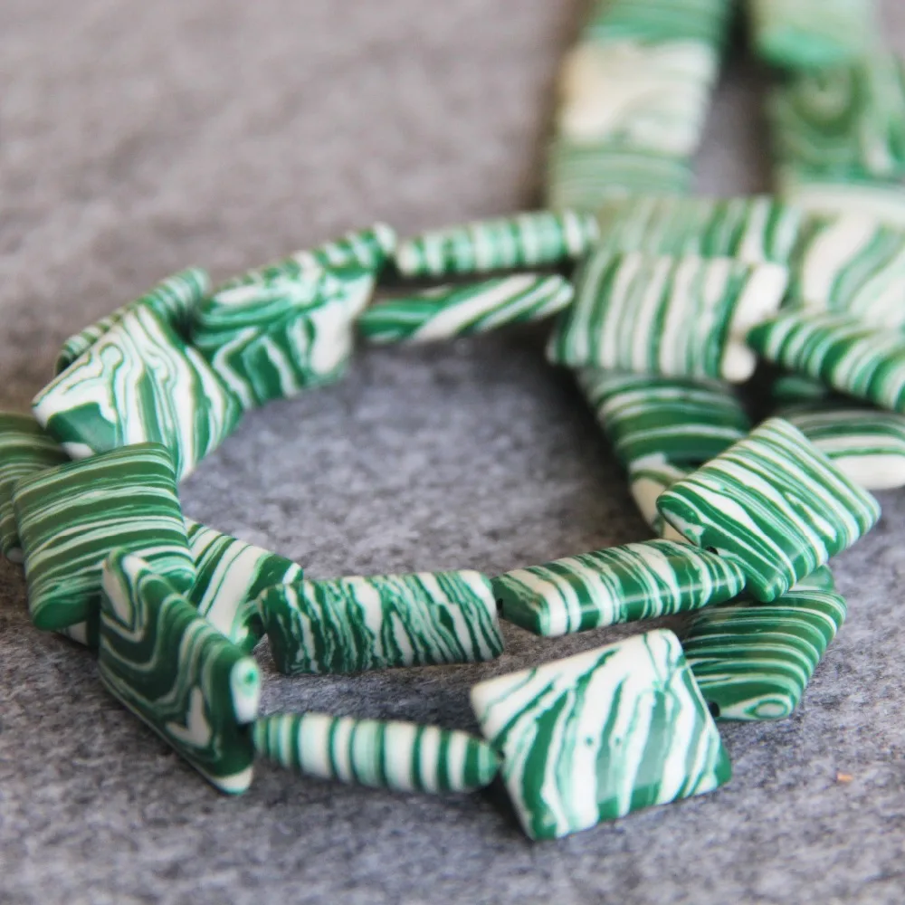 Для ожерелий и браслетов 10*15 мм зеленые натуральные турецкие каменные бусины Howlite