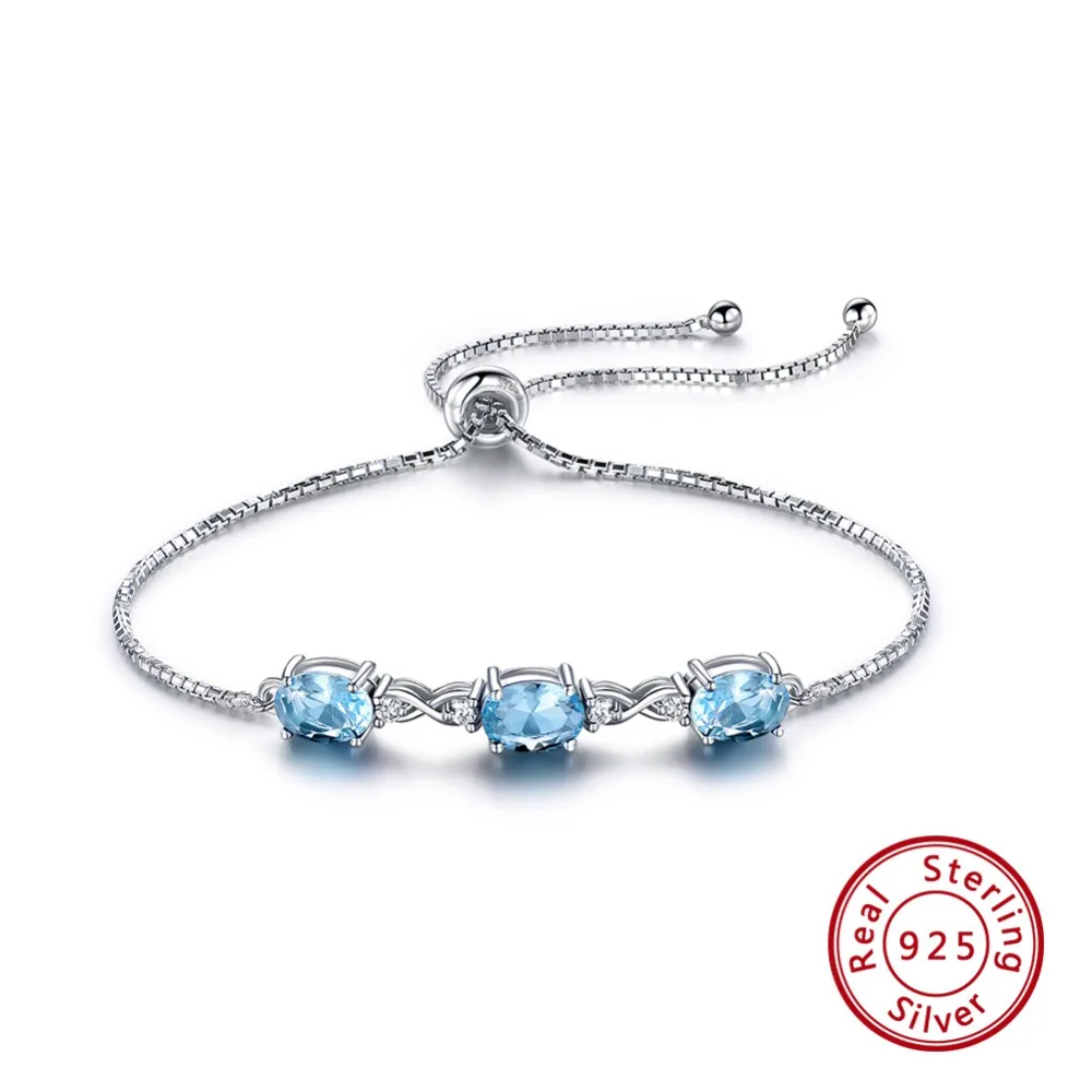ORSA JEWELS Настоящее серебро 925 пробы женские браслеты и браслеты из натурального камня роскошные женские свадебные ювелирные изделия VSB01