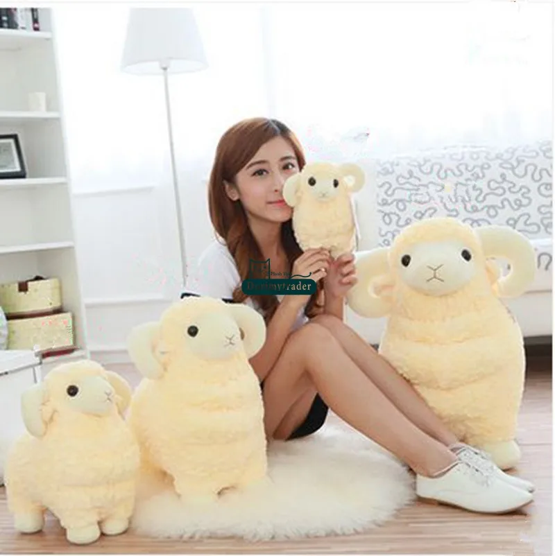 Dorimytrader Giant Animal Sheep Toy Мягкая мягкая плюшевая милая козьей куклой 3 цвета Nice Baby Gift