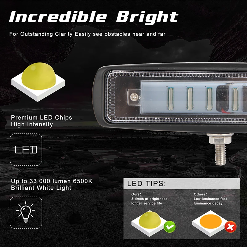 Экструдированный алюминиевый корпус 7 дюймов 120 Вт светодиодный рабочий свет бар