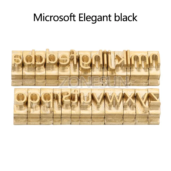 Lowercase MEB ZONESUN T Тип Гибкие буквы, CNC гравировальная форма горячего тиснения фольги машина, номер, алфавит, символ настройки шрифт для формы - Цвет: Lowercase MEB
