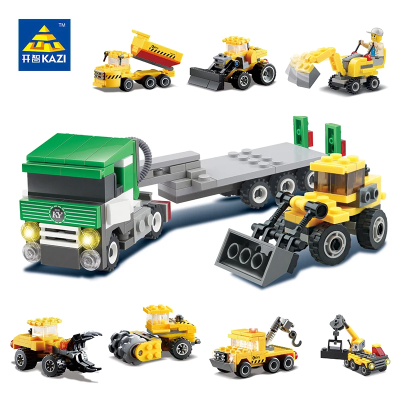 Грузовик автомобиль строительные блоки городской серии развивающие игрушки