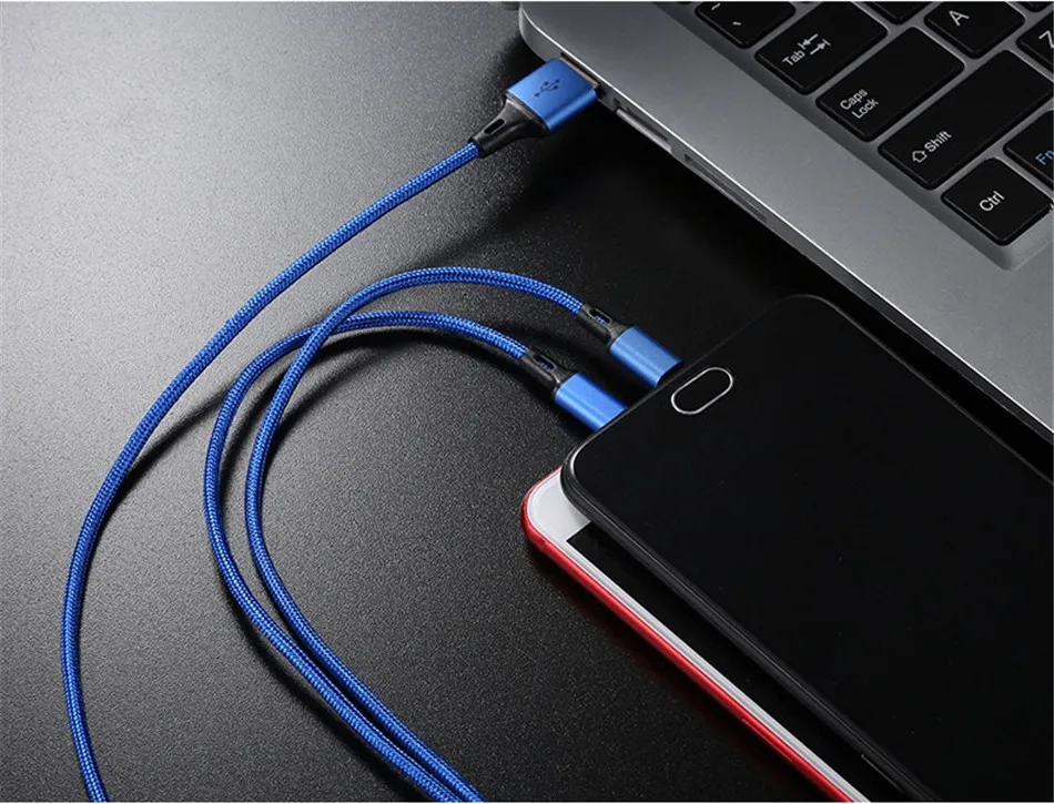 NOHON Micro USB кабель type-C 8 pin 3 2 в 1 для iPhone 7 8 6 6S Plus X XS MAX XR Android для Xiaomi LG кабель кабели для зарядки 1,2 м