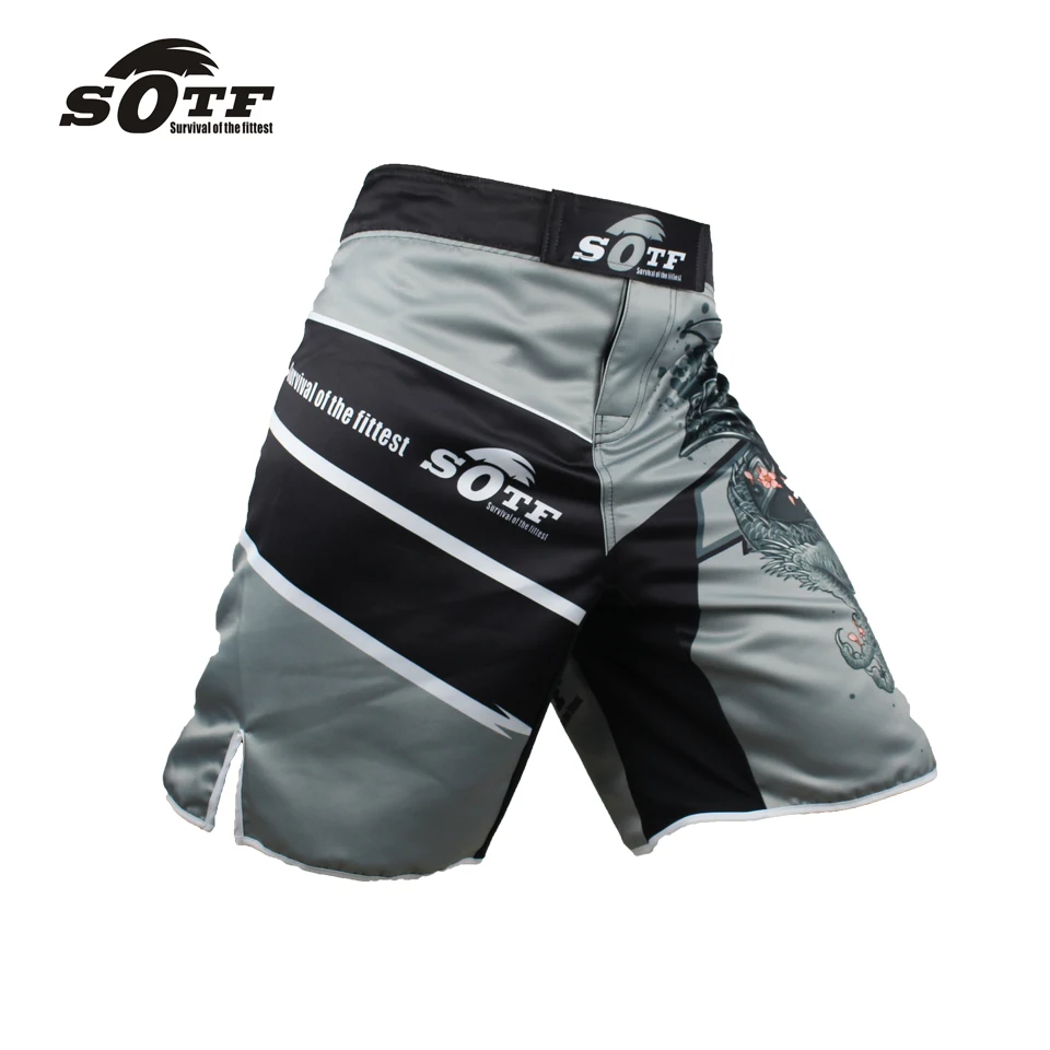 Спортивные шорты SUOTF MMA Fighting Glory красный и черный дышащие для фитнеса Tiger Muay Thai