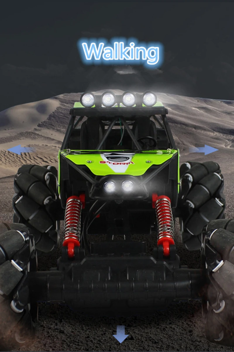 2,4G 4WD пульт дистанционного управления Rc Дрифт автомобиль подъем внедорожный Монстр гоночный автомобиль RTR Багги Дрифт автомобиль игрушка с ходьбой музыкальный светильник подарок