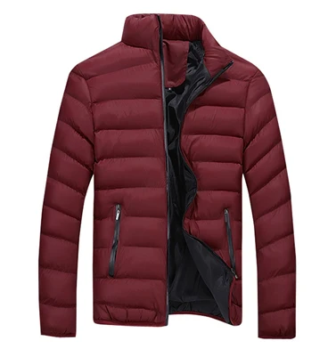 Red UNIVOS KUNI,, мужское пуховое хлопковое пальто, модное, повседневное, одноцветное, Брендовое, дикое, Осень-зима, Мужская на подкладке, большой размер 4XL, J609 - Цвет: Red