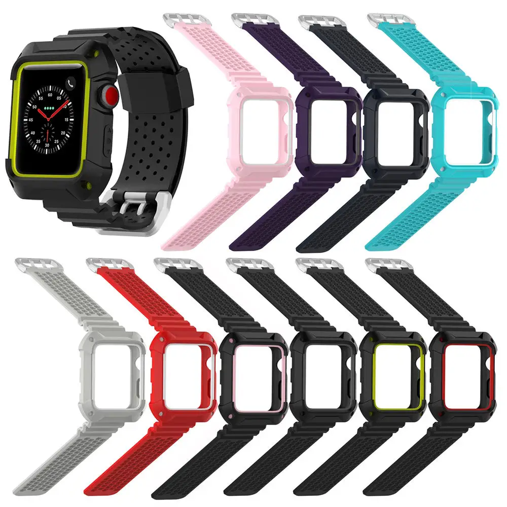 Силиконовый ремешок для наручных часов сменный Браслет Apple Smart Watch Series 3 2 1