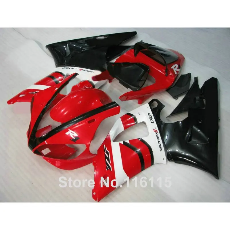 Высококачественный ABS обтекатель комплект для YAMAHA YZF R1 2000 2001 черный красный белый
