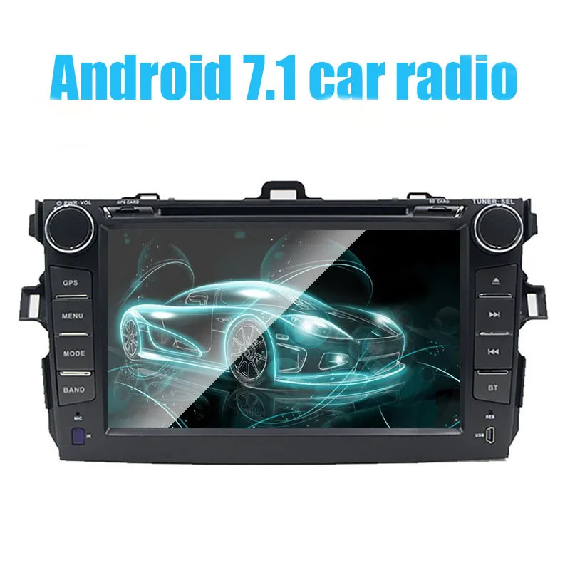 8 дюймов Android 7 1 автомобильный DVD плеер GPS навигация Радио Аудио для Toyota Corolla Navi