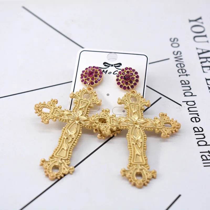 Женские Классические Винтажные серьги с крестом 2019|Серьги-подвески| |