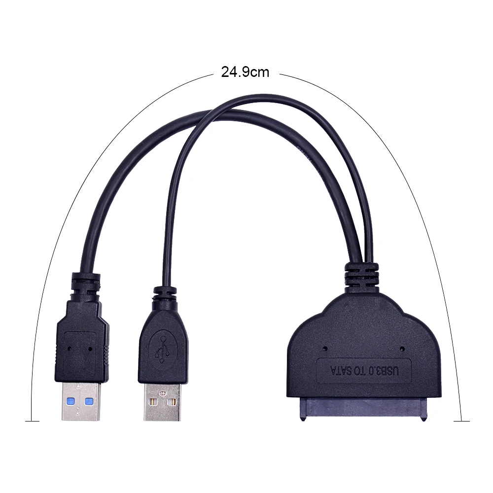 CHIPAL USB 3 0 до 7 15 22Pin SATA Кабель адаптер Внешний 2 Шнур питания для 5 &quotSsd Hdd конвертер