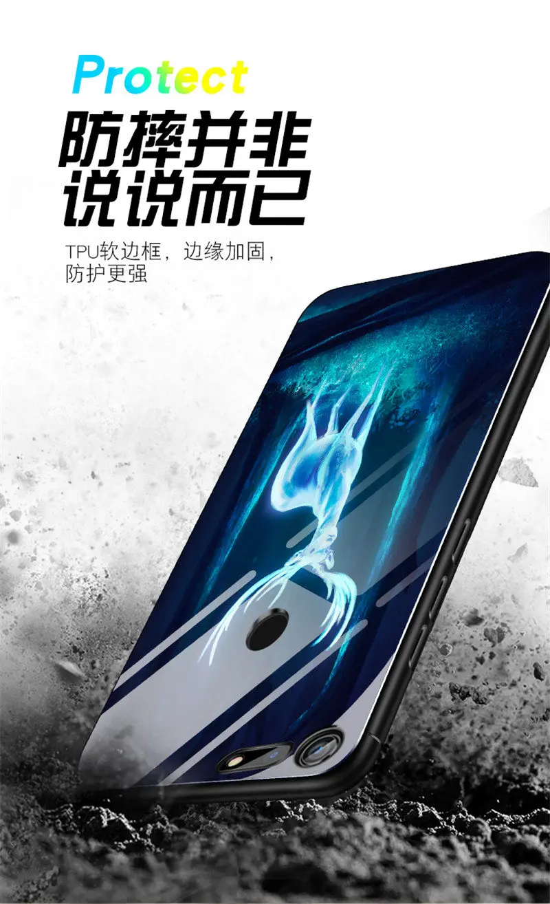 Светящийся чехол для телефона huawei Honor View 20, чехол 6,4 дюйма, закаленное стекло, задняя крышка для huawei Honor View 20, силиконовый чехол