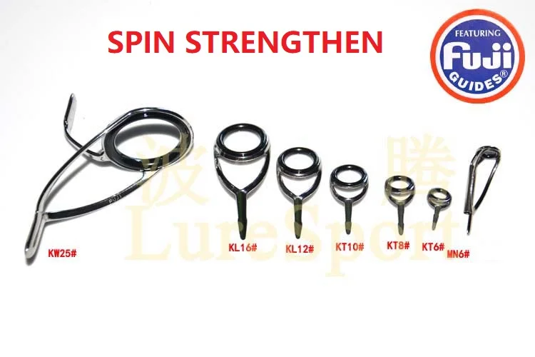 LureSport FUJI Руководство Комплект MNAT Топ KLAG KTAG KWAG руководство 7 шт./компл. спин стержень здание компонент для ремонта рыболовной удочки аксессуары для ручной работы