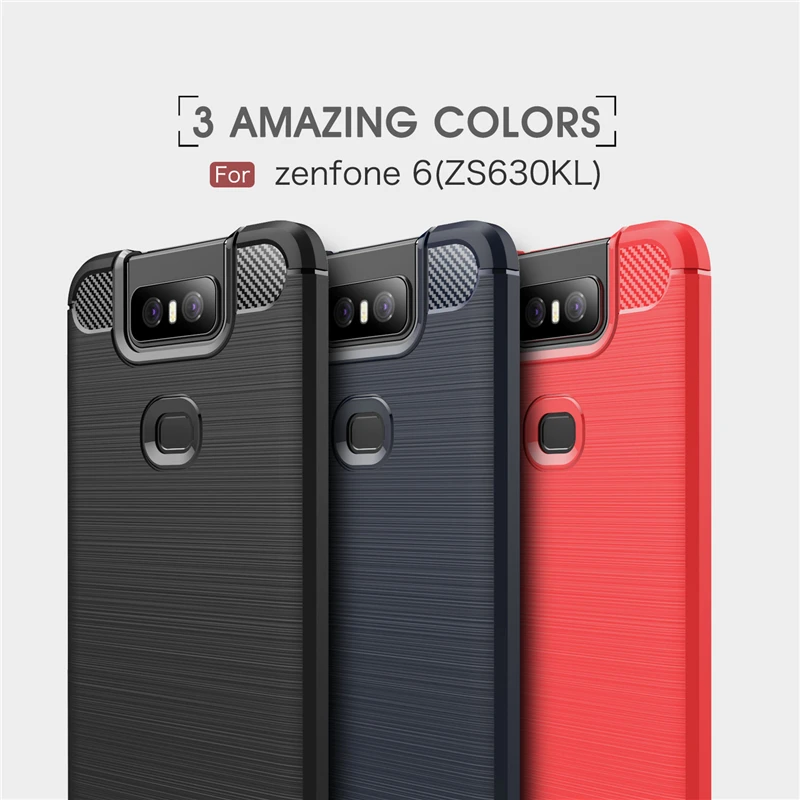 Case Asus Zenfone 6 ZS630KL 2019 6.4&ampquot Tough Bumper Carbon Fiber Cover For 2019/Zenfone 6Z Cove |