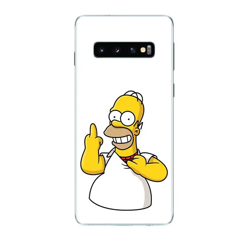 Мягкий резиновый Чехол Homero Simpson для Samsung Galaxy S9 S8 A6 A8 J4 J6 Plus + J8 A7 A9 2018 S7 S6 Edge Note 9 8 |