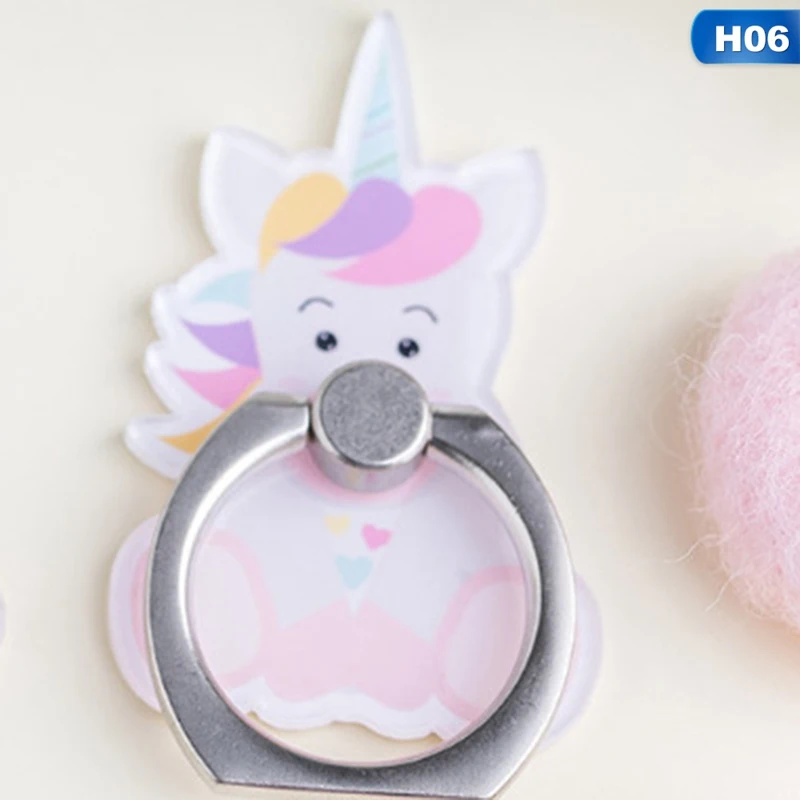 H06 New Cartoon Unicorn Mobile Phone Ring Bracket For IPhone6s 7 8p X XR XS Max Mobile Phone Holders - Цвет: H06