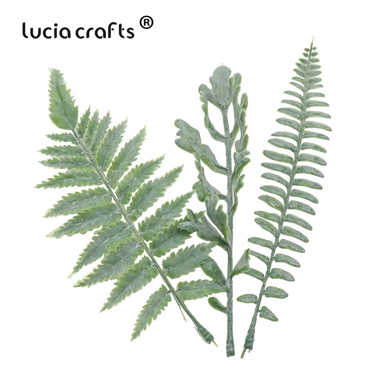 Lucia crafts 5 шт. пластиковые растения искусственные маленькие листья ветка сделай