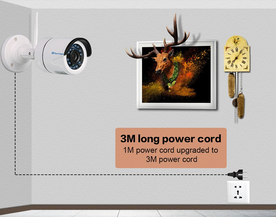 Techage 4CH 1080P Беспроводной NVR комплект 2MP CCTV система 1 ТБ HDD наружная IR Cut аудио Wifi ip-камера безопасности комплект видеонаблюдения