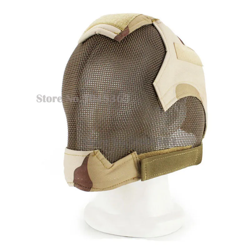 Военная маска на все лицо металлическая сетчатая Боевая из стальной проволоки