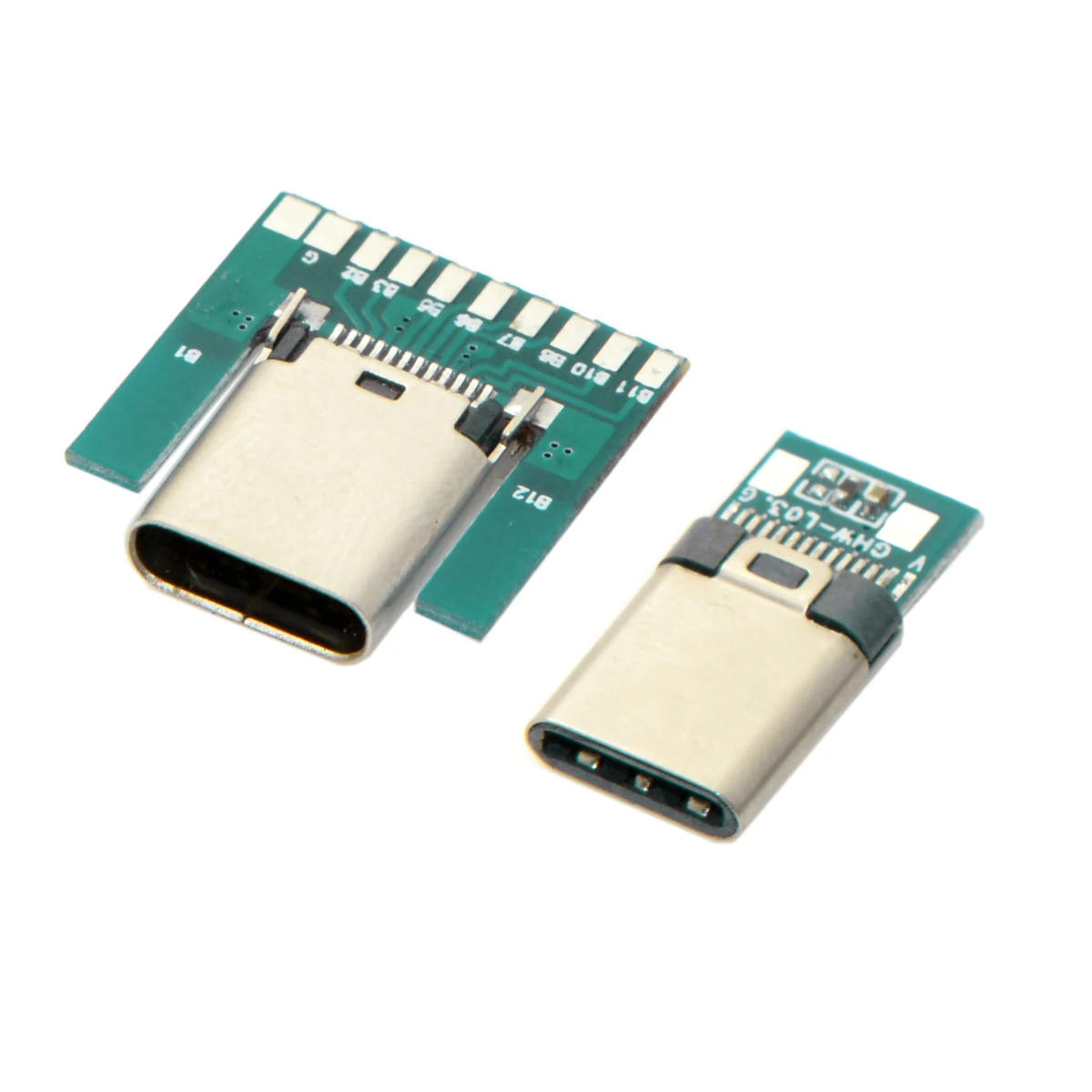 

CY DIY 24pin USB 3.1 Type C Male & Female Plug & Socket Connector SMT type with PC Board 1 set