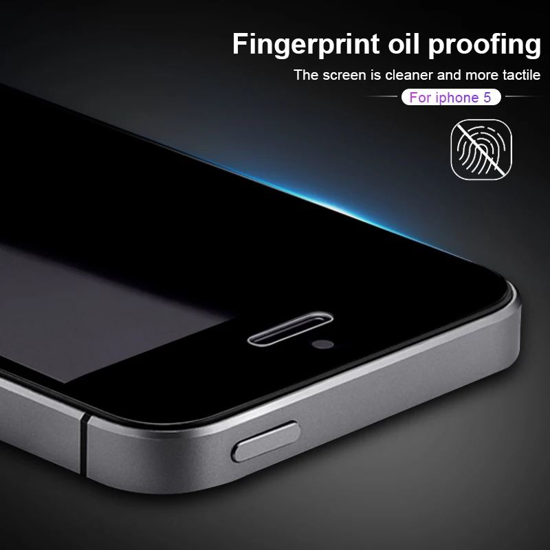 RZP полное покрытие закаленное стекло для Apple iPhone 5S 5 SE 5C защита экрана 9H защитная