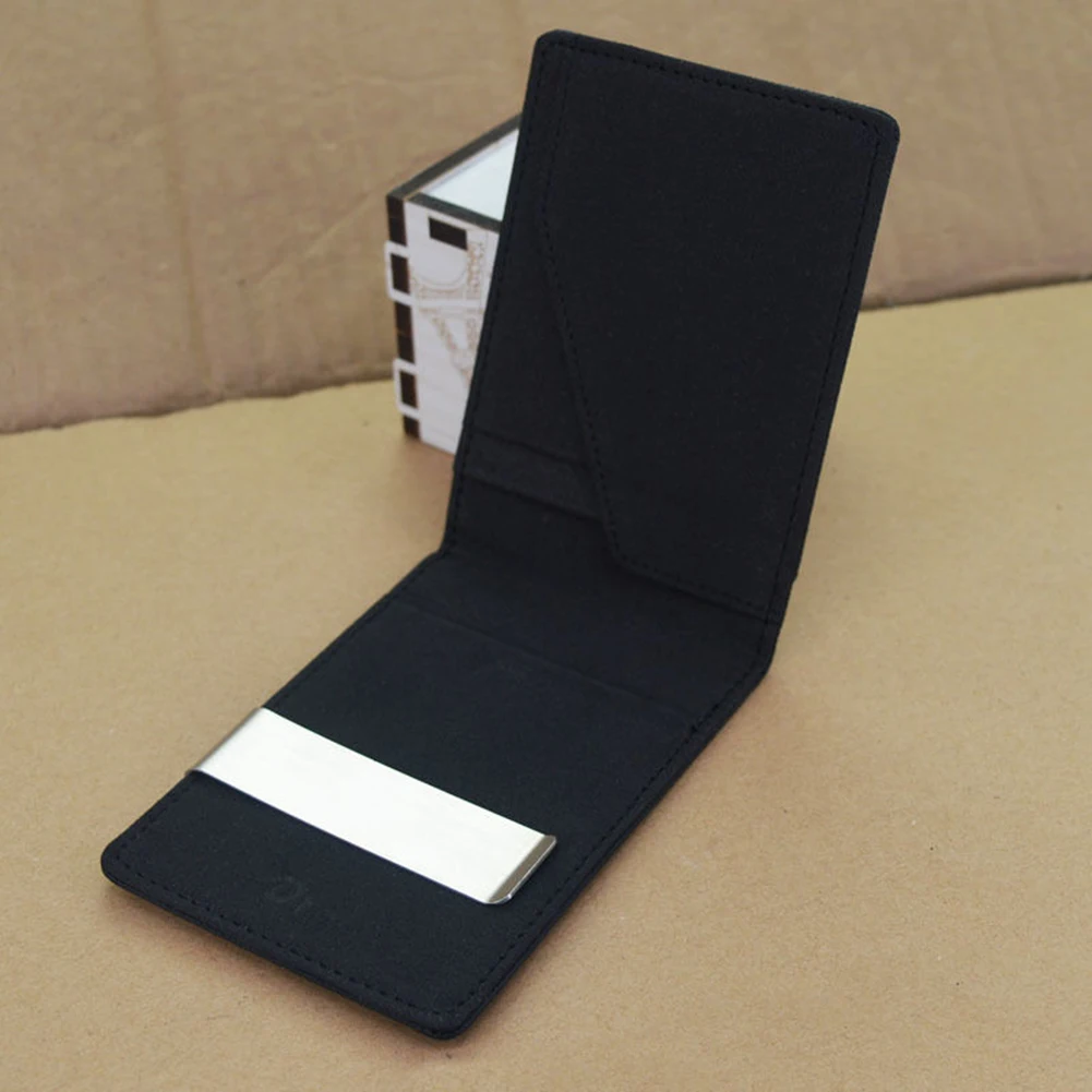 Black black Кожаный мужской тонкий кошелек porte monnaie homme с дизайнерским держателем для денег с зажимом, держатель для ID кредитных карт, кошелек, новинка, мужской кошелек - Цвет: Black black