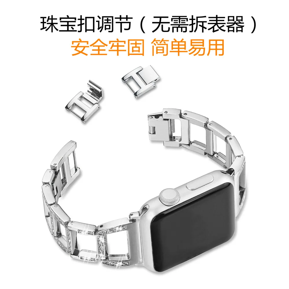 Кожаный ремешок для часов Apple Watch 38 мм 42 серия 1 2 3 браслет из нержавеющей стали с