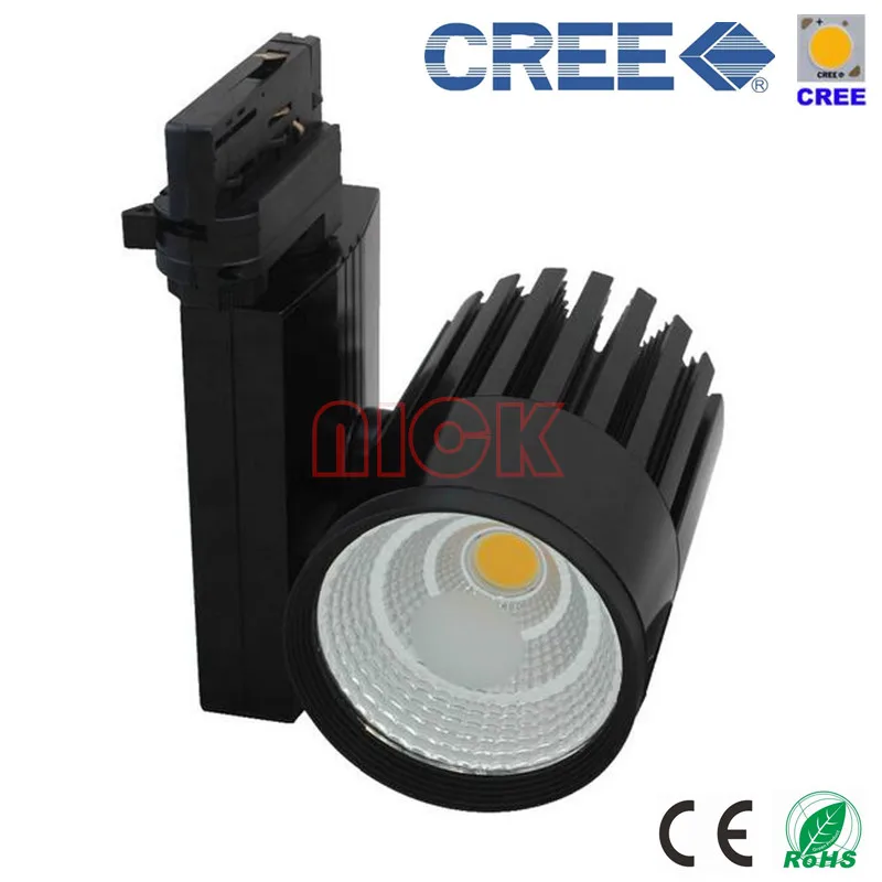 4-Wiees 3-фазный 35 Вт CREE COB светодиодный Трековый светильник Светодиодный точечный с