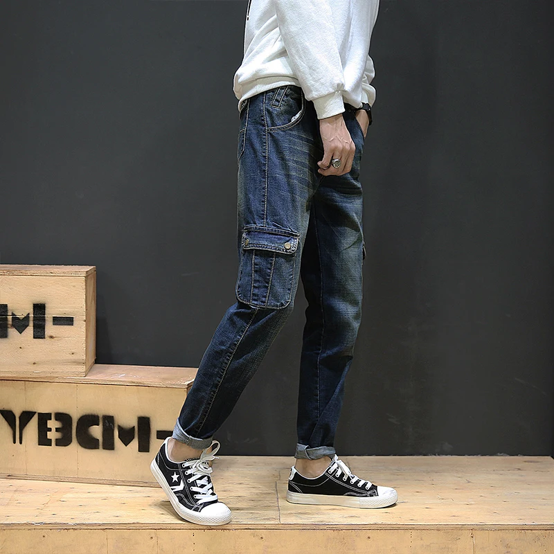 jeans men Fall 2017 to continue on Japanese tent for bag more elastic foot jeans F01 28-46 P70
