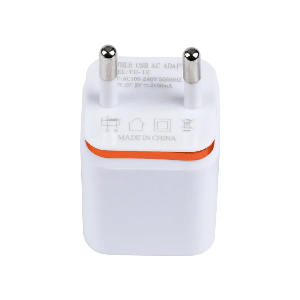 Зарядное устройство для мобильного телефона с двумя usb-портами 5V2.1A/1A EU US Plug