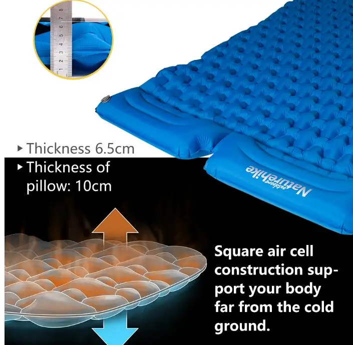 Туристический коврик Naturehike на 1 2 человека легкий надувной матрас надувная