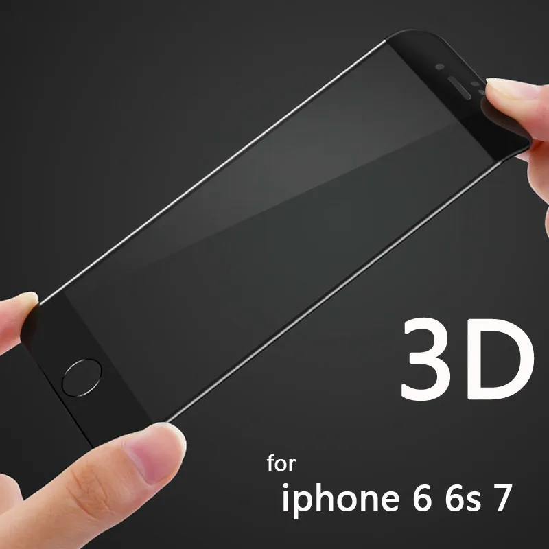 3d закаленное стекло с изогнутыми краями для iphone7 plus Премиум Защита экрана iphone6