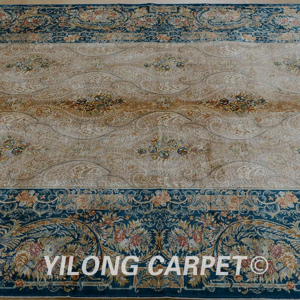 Yilong 5 6 'x 8 2' античный ковер ручной работы из Турции бежевый персидский isfahan для