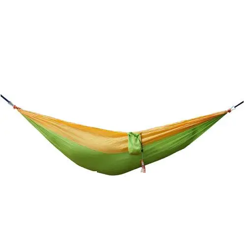 YELLOW GREEN Двойной гамак для кемпинга, гамак для выживания, Парашютная ткань, портативный гамак для двойного человека, гамак с парашютом, 260*140 см - Цвет: YELLOW GREEN